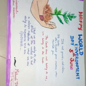 Hand Made Painting On World Environment Day..