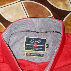 Eedit Red Shirt Semi-formal