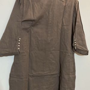 Women Khakhi Coloured Kurta