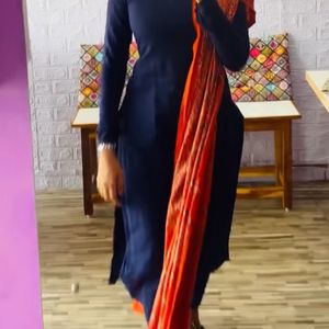 Navy blue kurti set