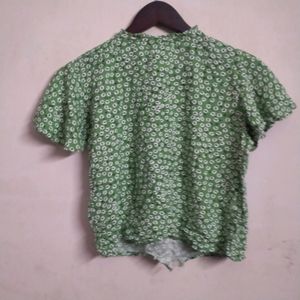 Rio Print Green Top