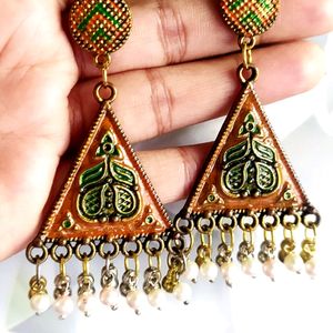 Oxidized Gold Plated Earrings