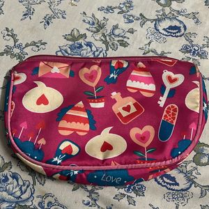 Pink Printed Pouch