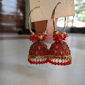 Beautiful Red Jhumka ❤️🎉