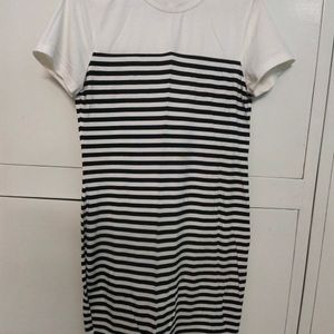 Shein Black And White T-shirt Dress