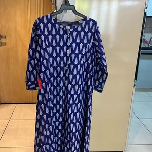 Blue Printed Kurta