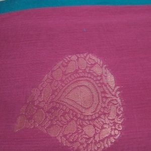 Beetroot Colour Silk Cotton Saree...