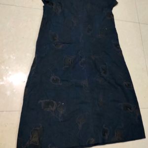 Navy Blue Straight Fit Dress 40 Bust Size