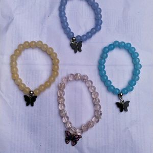 Pack Of 4 Butterfly Bracelet