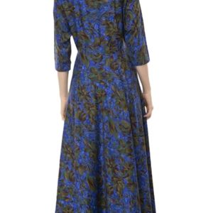 Women Fit And Flare Blue Dress