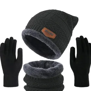 Warm Knit Hats, Skull Cap with Neck Warmer Winter