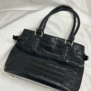 Black croc Handbag