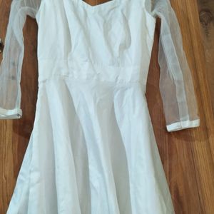 White Customized Dress From Designer Size Xs/s