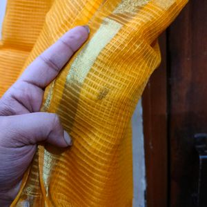 Yellow Net Dupatta