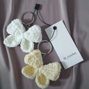 Bow Crochet Keychain