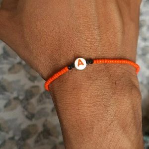 Unisex Orange Bead Bracelet 🧡