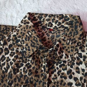 Leopard Print Shirt Dress