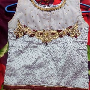 Maroon Embroidery Lanhga