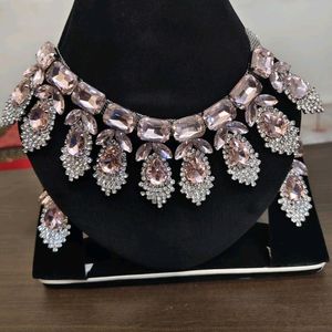 Wedding Korean Glass Stone Necklace