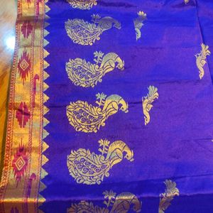 Semi Paithani Saree With Blouse