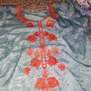 Plazzo Kurta Set With Dupatta