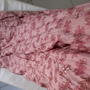 Tiered Skirt Floral Print Full Length