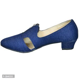 Blue Synthetic Solid Wedges For Women