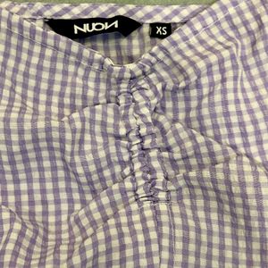 Nuon Purple Checkered Dress