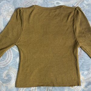 Mustard Knitted Top