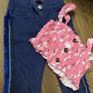 Jeans & Top Size 1-4 Yrs