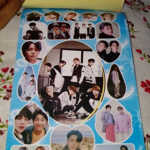 BTS Sticker Book Six Pages