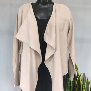 Draped Collar Coat