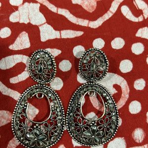 Oxide and Black Stone Earrings