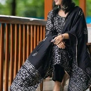 Black Kurtha Set