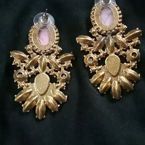 Peach Rose Gold , Ad Earrings