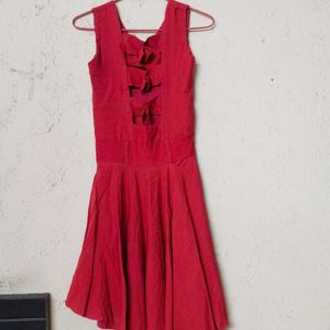 Backless Red Frock