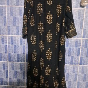 Black Kurti With Gotapatti  And Katha Work