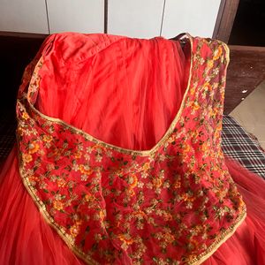 Lehnga Choli Saree Style Look