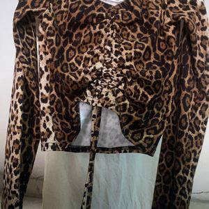 Beautiful Leopard Top With Jean