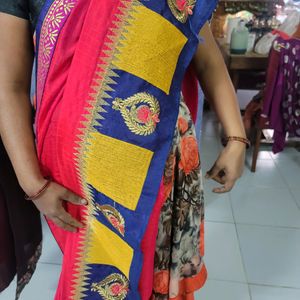 Silk Saree With Big Border