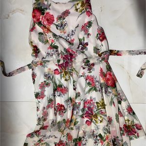 Off White Floral Beautiful Dress