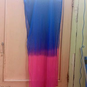 Pink And Blue Kurta Set  For Girls