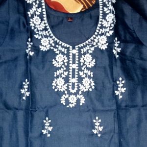 New Women Chikan Embroidery Kurta