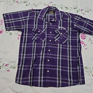 Violet Checked Shirt