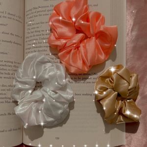 Cute Women Satin Scrunchies (Combo Of 3)