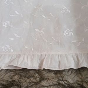 White Thread Embrodied Princess Dress