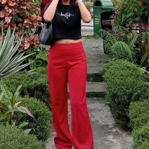 Red Flare Pants