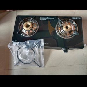 Bajaj Glass Manual Gas Stove 2 Burner 🧲🌿