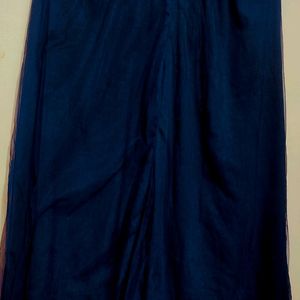 Navy Blue Party Wear Cut Sleeves Suit For Girl Or
