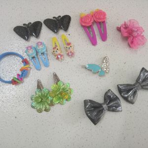 Pack Of 8 Hair Clips And 1 Bracelet